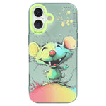 Serie di dipinti a olio con motivo animale PC + custodia per telefono in TPU, For iPhone 16 Plus
