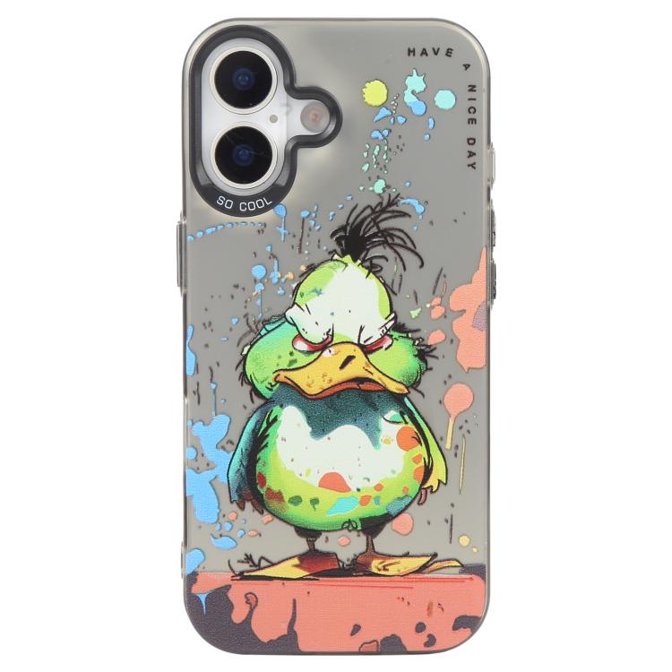 Serie di dipinti a olio con motivo animale PC + custodia per telefono in TPU, For iPhone 16 Plus