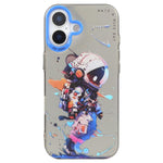 Serie di dipinti a olio con motivo animale PC + custodia per telefono in TPU, For iPhone 16 Plus