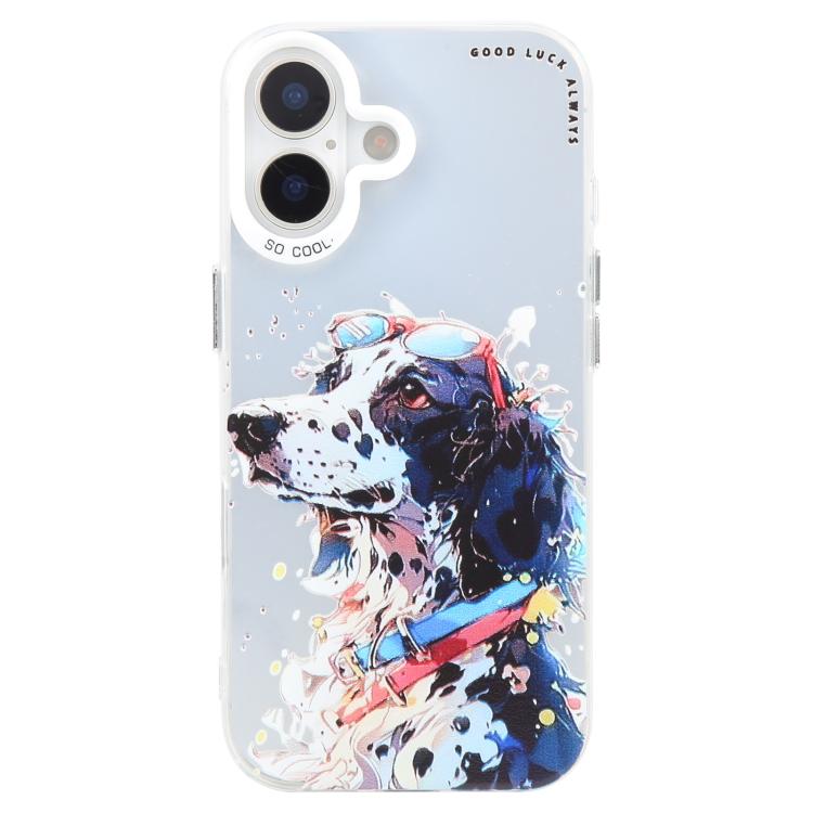Serie di dipinti a olio con motivo animale PC + custodia per telefono in TPU, For iPhone 16
