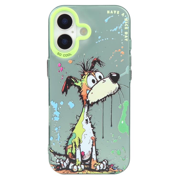 Serie di dipinti a olio con motivo animale PC + custodia per telefono in TPU, For iPhone 16