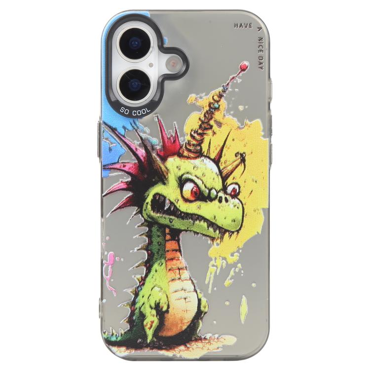 Serie di dipinti a olio con motivo animale PC + custodia per telefono in TPU, For iPhone 16