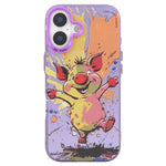 Serie di dipinti a olio con motivo animale PC + custodia per telefono in TPU, For iPhone 16