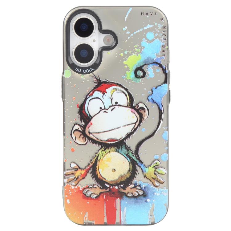Serie di dipinti a olio con motivo animale PC + custodia per telefono in TPU, For iPhone 16