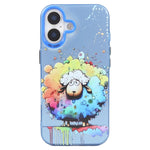 Serie di dipinti a olio con motivo animale PC + custodia per telefono in TPU, For iPhone 16