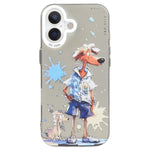 Serie di dipinti a olio con motivo animale PC + custodia per telefono in TPU, For iPhone 17