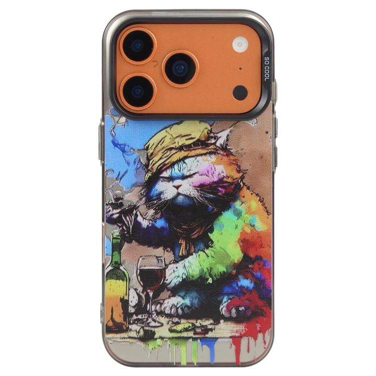 Serie di dipinti a olio con motivo animale PC + custodia per telefono in TPU, For iPhone 17 Pro