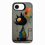 Serie di dipinti a olio con motivo animale PC + custodia per telefono in TPU, For iPhone 17e / 16e