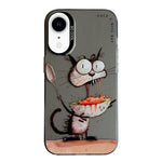 Serie di dipinti a olio con motivo animale PC + custodia per telefono in TPU, For iPhone XR