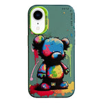 Serie di dipinti a olio con motivo animale PC + custodia per telefono in TPU, For iPhone XR