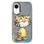 Serie di dipinti a olio con motivo animale PC + custodia per telefono in TPU, For iPhone XR