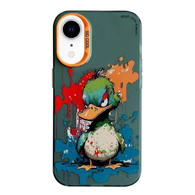 Serie di dipinti a olio con motivo animale PC + custodia per telefono in TPU, For iPhone XR