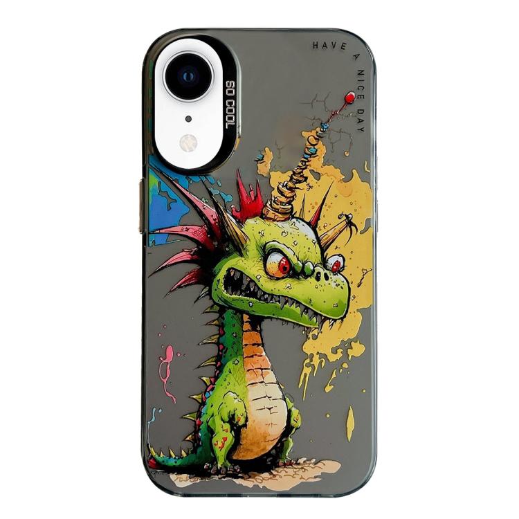 Serie di dipinti a olio con motivo animale PC + custodia per telefono in TPU, For iPhone XR