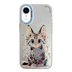 Serie di dipinti a olio con motivo animale PC + custodia per telefono in TPU, For iPhone XR