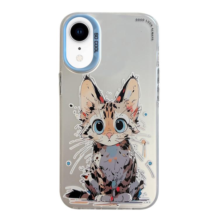 Serie di dipinti a olio con motivo animale PC + custodia per telefono in TPU, For iPhone XR