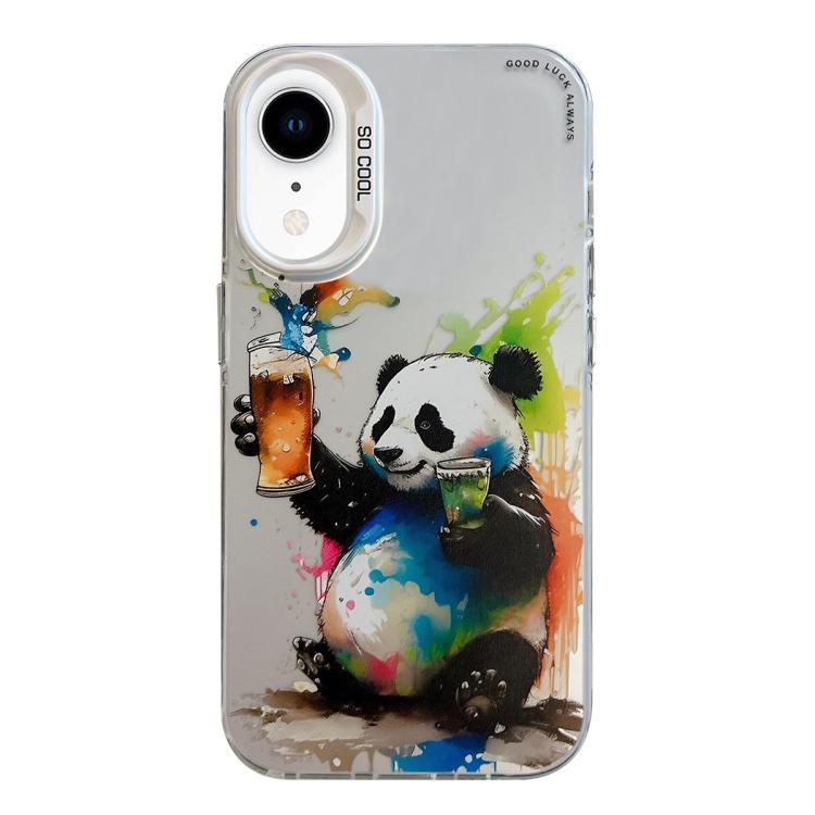 Serie di dipinti a olio con motivo animale PC + custodia per telefono in TPU, For iPhone XR