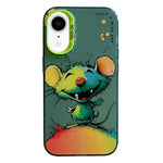 Serie di dipinti a olio con motivo animale PC + custodia per telefono in TPU, For iPhone XR