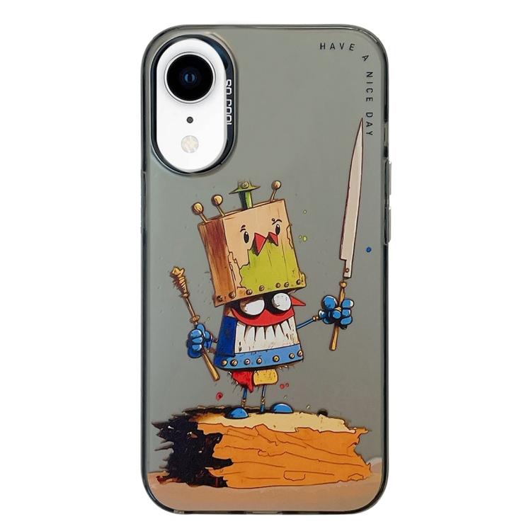 Serie di dipinti a olio con motivo animale PC + custodia per telefono in TPU, For iPhone XR