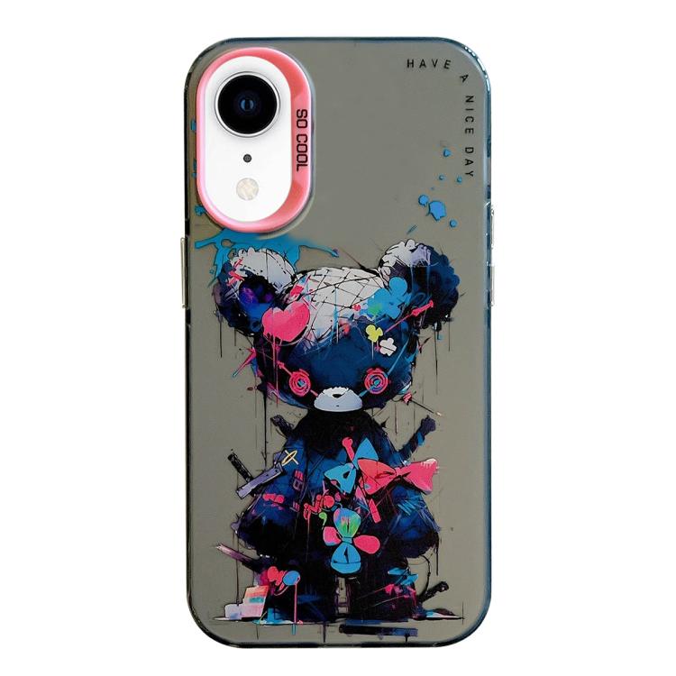 Serie di dipinti a olio con motivo animale PC + custodia per telefono in TPU, For iPhone XR