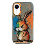 Serie di dipinti a olio con motivo animale PC + custodia per telefono in TPU, For iPhone XR