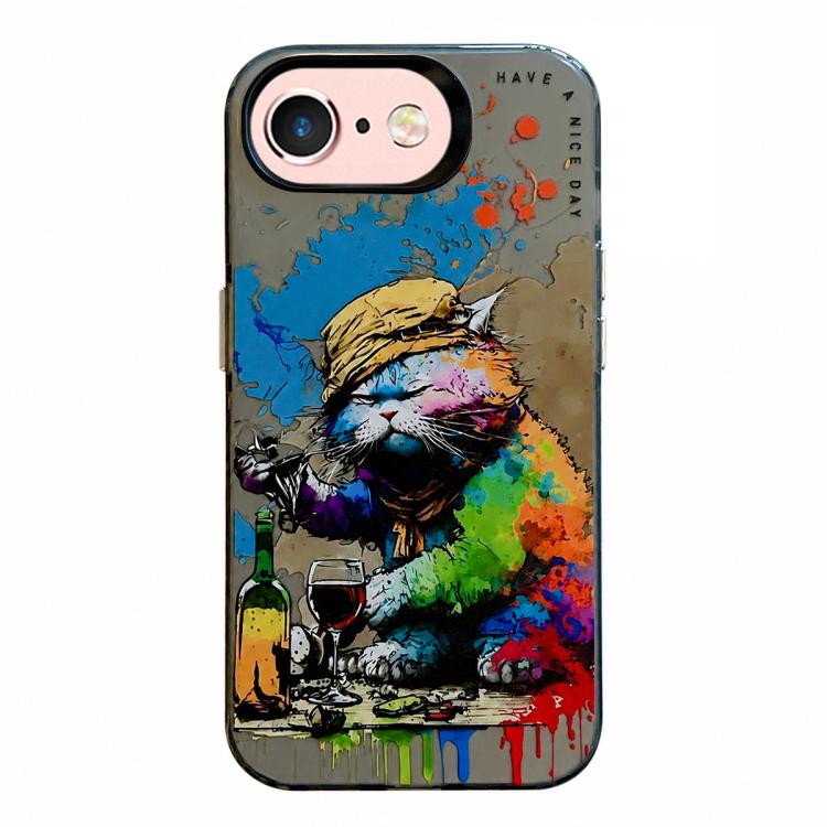 Serie di dipinti a olio con motivo animale PC + custodia per telefono in TPU, For iPhone 6s / 6