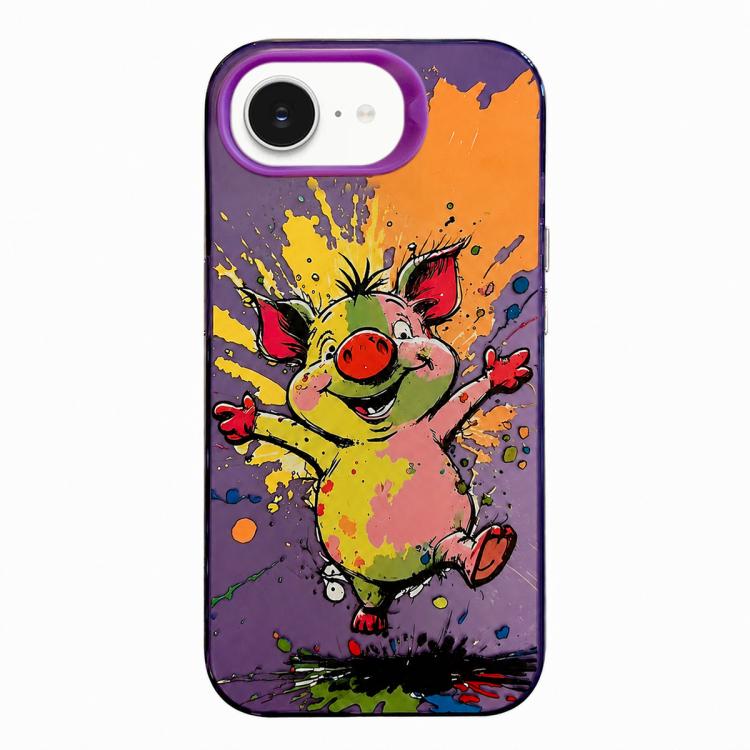 Serie di dipinti a olio con motivo animale PC + custodia per telefono in TPU, For iPhone 7 / 8 / SE 2020