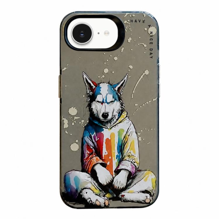 Serie di dipinti a olio con motivo animale PC + custodia per telefono in TPU, For iPhone 7 / 8 / SE 2020