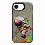 Serie di dipinti a olio con motivo animale PC + custodia per telefono in TPU, For iPhone 7 / 8 / SE 2020