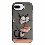 Serie di dipinti a olio con motivo animale PC + custodia per telefono in TPU, For iPhone 7 Plus / 8 Plus