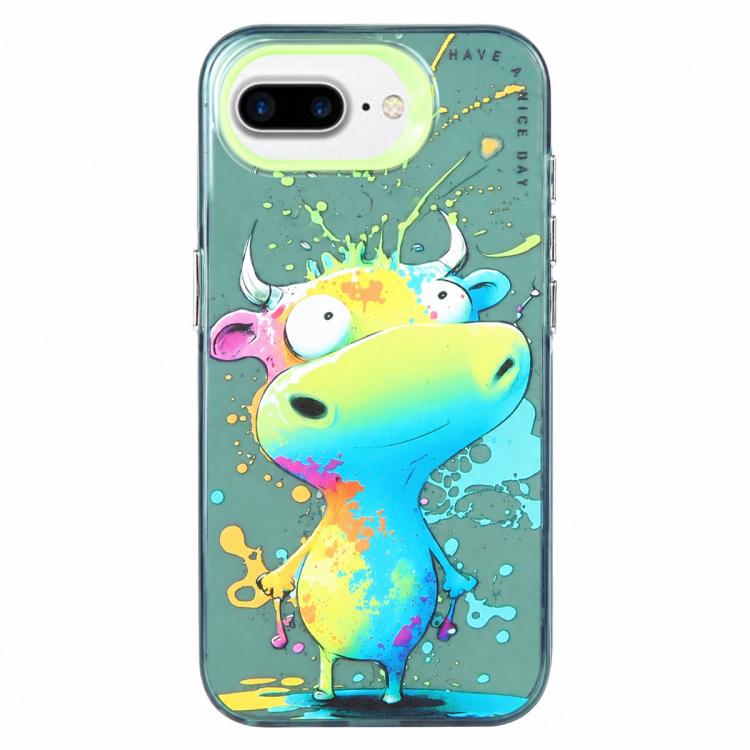 Serie di dipinti a olio con motivo animale PC + custodia per telefono in TPU, For iPhone 7 Plus / 8 Plus
