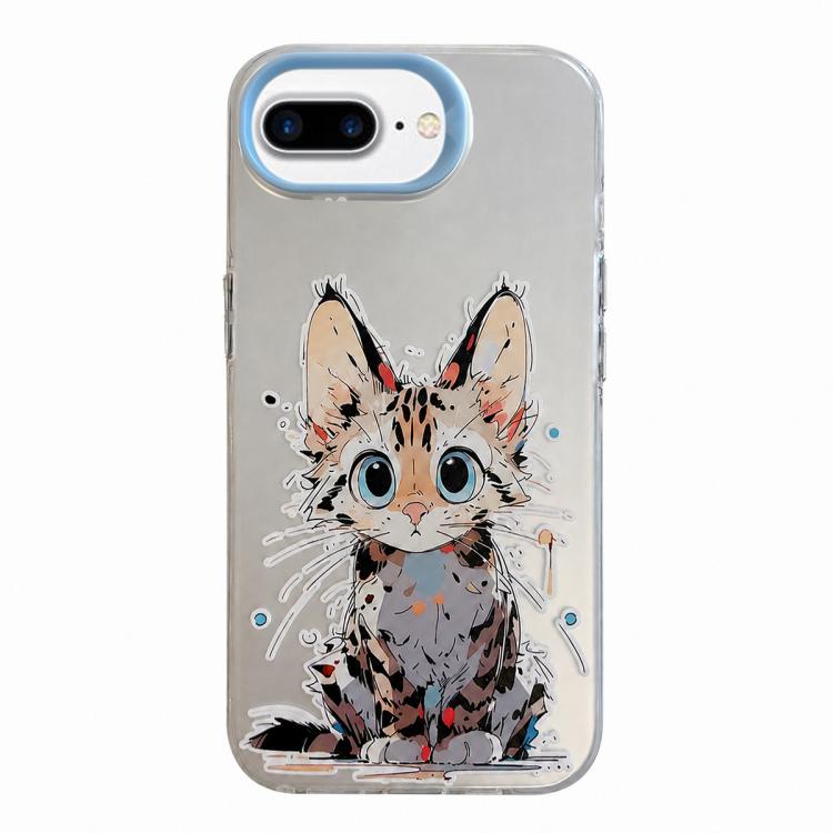 Serie di dipinti a olio con motivo animale PC + custodia per telefono in TPU, For iPhone 7 Plus / 8 Plus