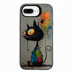 Serie di dipinti a olio con motivo animale PC + custodia per telefono in TPU, For iPhone 7 Plus / 8 Plus