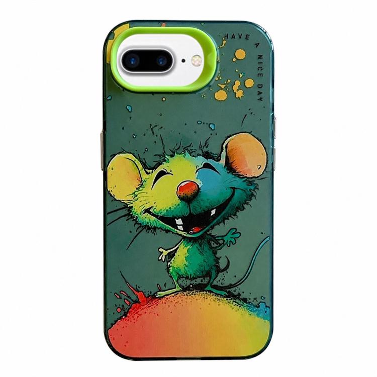 Serie di dipinti a olio con motivo animale PC + custodia per telefono in TPU, For iPhone 7 Plus / 8 Plus
