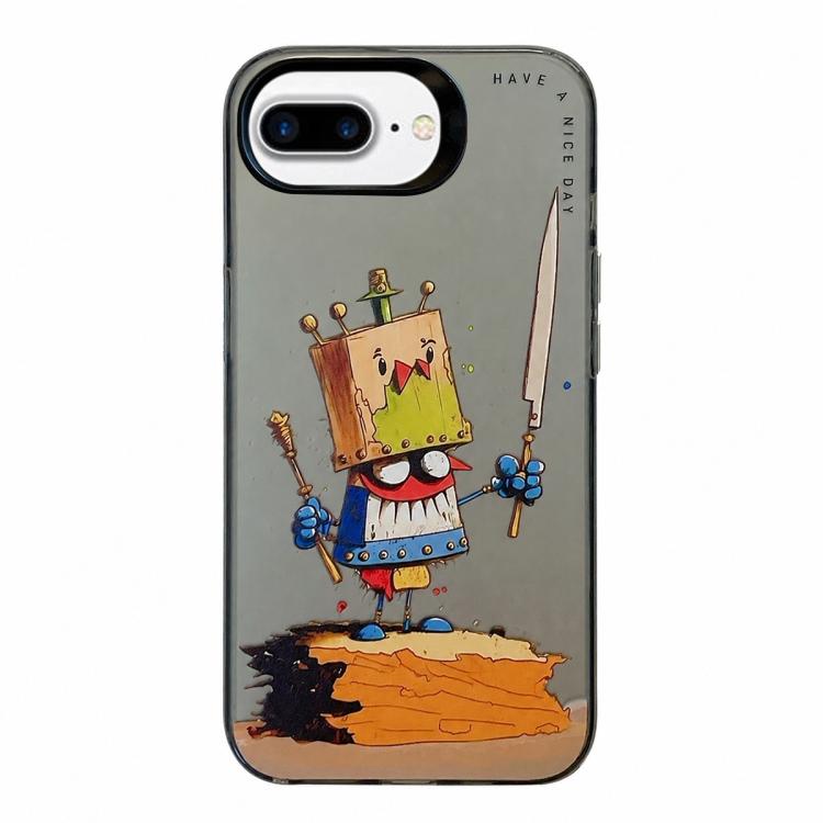 Serie di dipinti a olio con motivo animale PC + custodia per telefono in TPU, For iPhone 7 Plus / 8 Plus