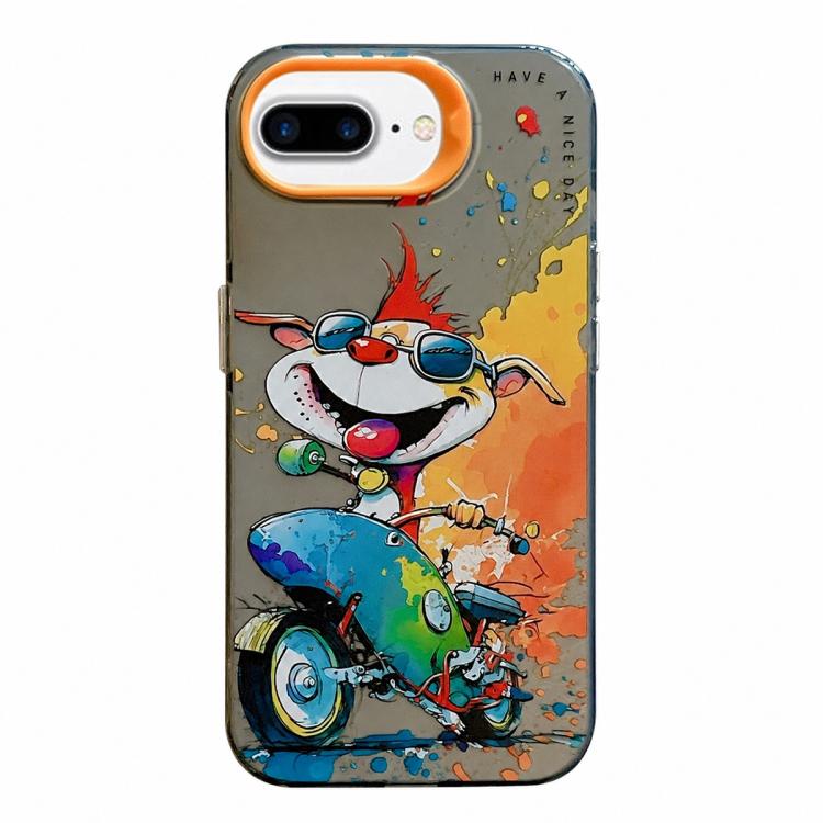 Serie di dipinti a olio con motivo animale PC + custodia per telefono in TPU, For iPhone 7 Plus / 8 Plus