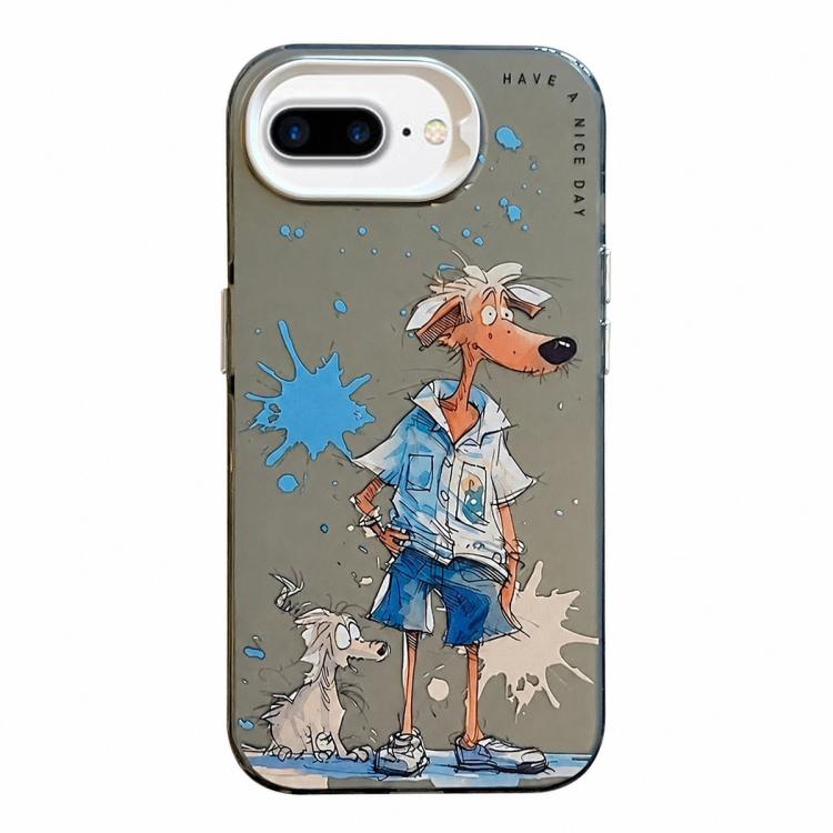 Serie di dipinti a olio con motivo animale PC + custodia per telefono in TPU, For iPhone 7 Plus / 8 Plus