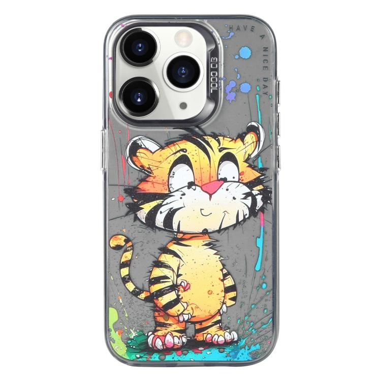 Serie di dipinti a olio con motivo animale PC + custodia per telefono in TPU, For iPhone 11 Pro