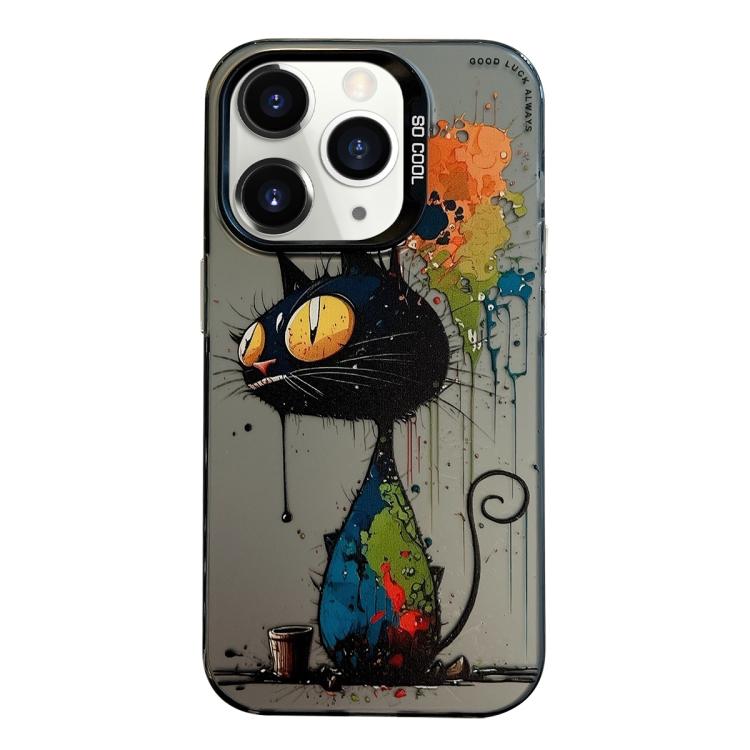 Serie di dipinti a olio con motivo animale PC + custodia per telefono in TPU, For iPhone 11 Pro