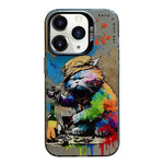 Serie di dipinti a olio con motivo animale PC + custodia per telefono in TPU, For iPhone 11 Pro