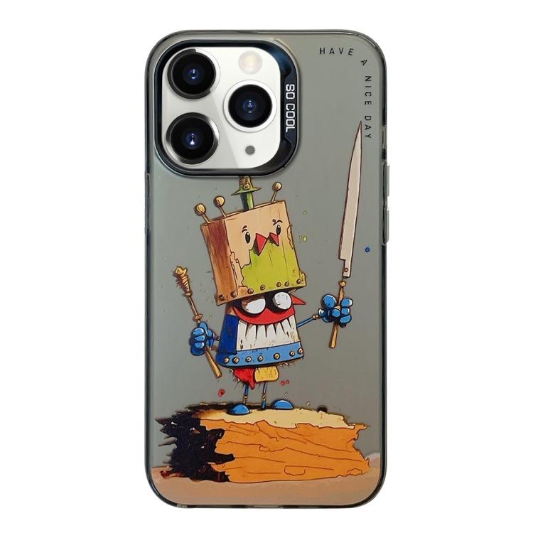 Serie di dipinti a olio con motivo animale PC + custodia per telefono in TPU, For iPhone 11 Pro