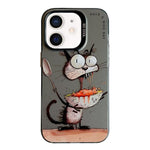 Serie di dipinti a olio con motivo animale PC + custodia per telefono in TPU, For iPhone 12 mini