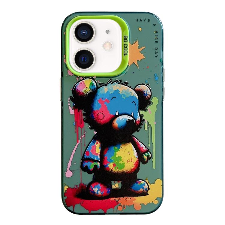 Serie di dipinti a olio con motivo animale PC + custodia per telefono in TPU, For iPhone 12 mini
