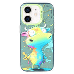 Serie di dipinti a olio con motivo animale PC + custodia per telefono in TPU, For iPhone 12 mini