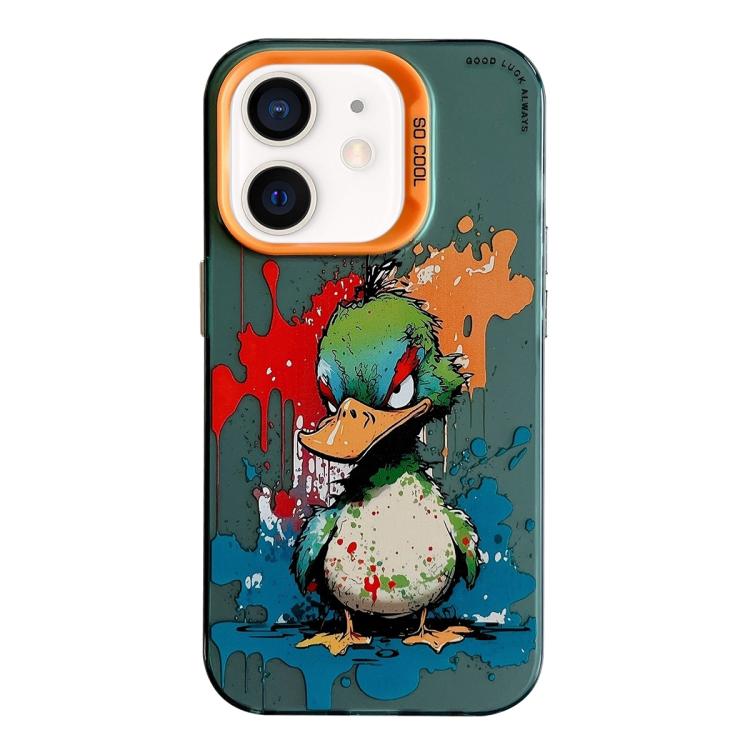 Serie di dipinti a olio con motivo animale PC + custodia per telefono in TPU, For iPhone 12 mini