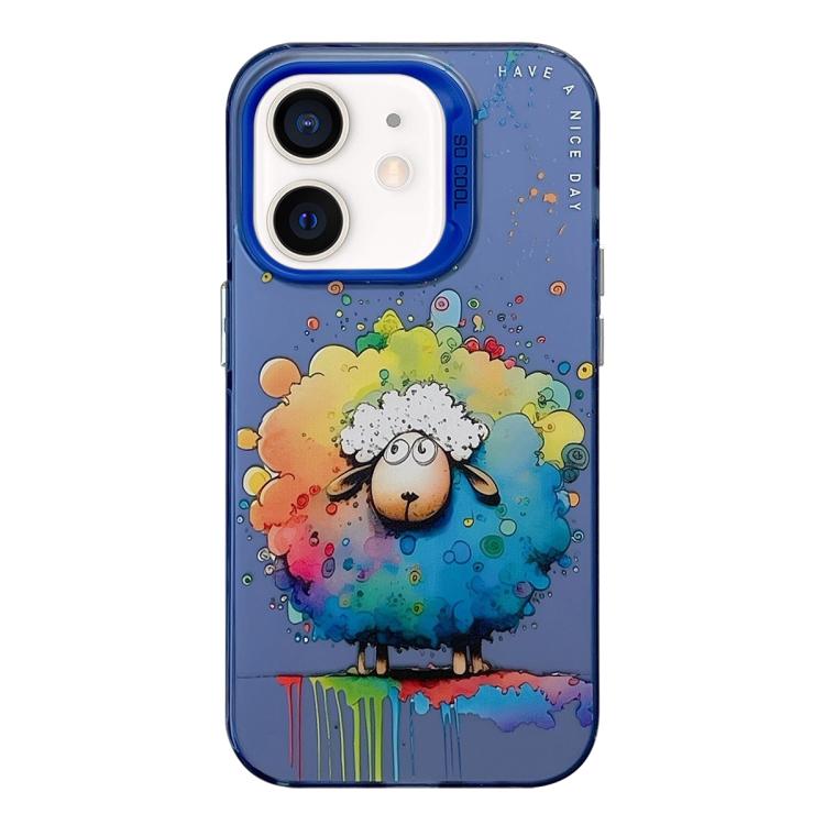 Serie di dipinti a olio con motivo animale PC + custodia per telefono in TPU, For iPhone 12 mini