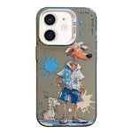 Serie di dipinti a olio con motivo animale PC + custodia per telefono in TPU, For iPhone 12 mini