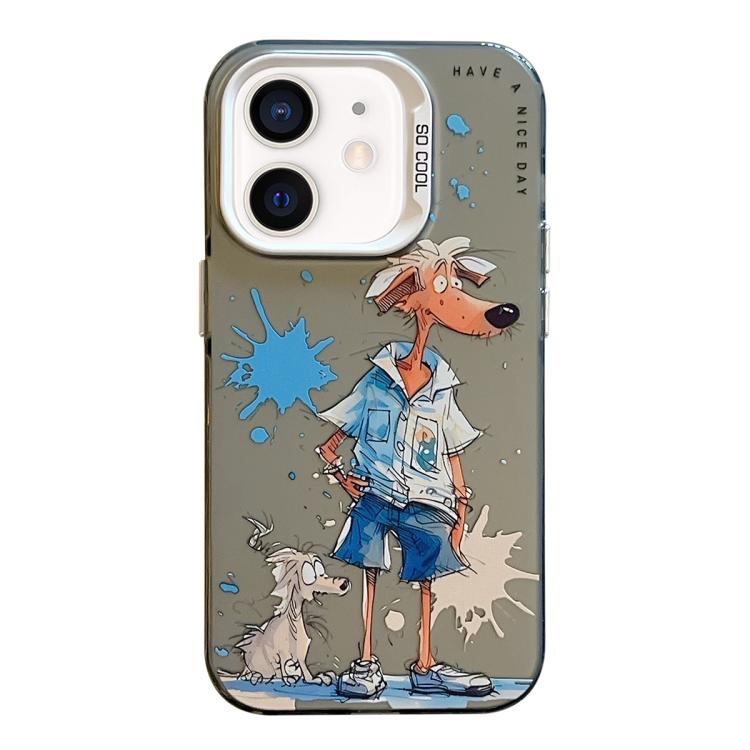 Serie di dipinti a olio con motivo animale PC + custodia per telefono in TPU, For iPhone 12 mini