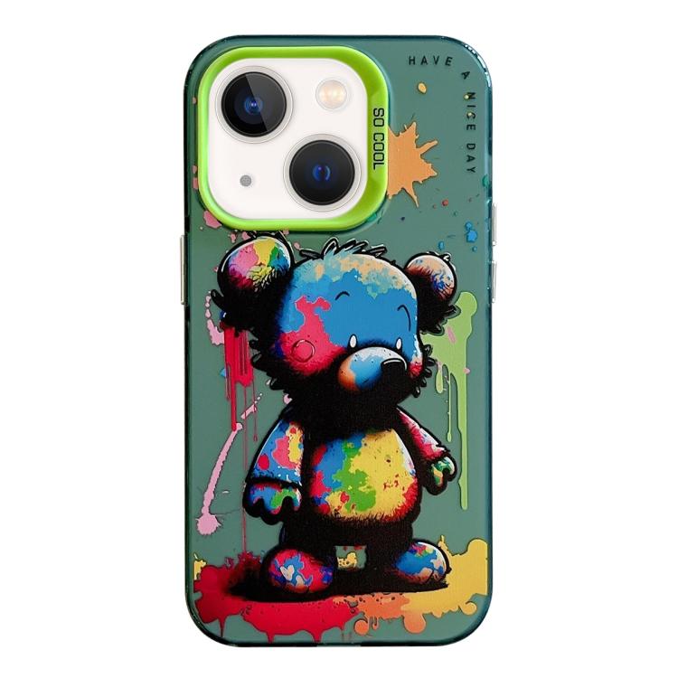 Serie di dipinti a olio con motivo animale PC + custodia per telefono in TPU, For iPhone 13 mini