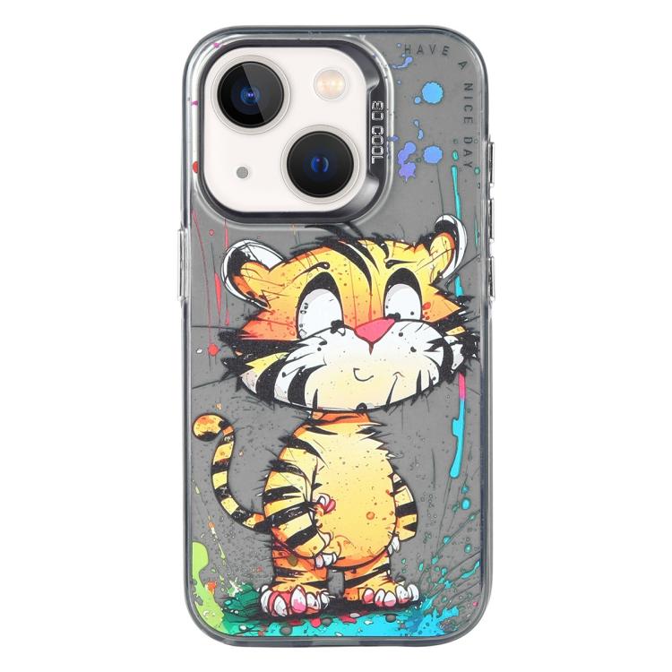 Serie di dipinti a olio con motivo animale PC + custodia per telefono in TPU, For iPhone 13 mini