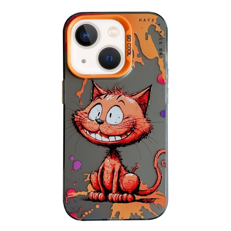 Serie di dipinti a olio con motivo animale PC + custodia per telefono in TPU, For iPhone 13 mini
